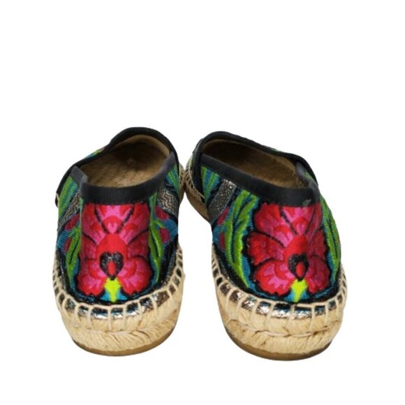 Gucci Pilar Blind For Love Embroidered Espadrille Slip On Flats - Picture 3 of 6